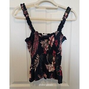 Patrons of Peace Selene Strappy Tank Navy Floral Women's Small